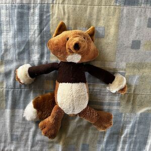 Stuffed "Hickory" Fox Brown White Fluffy Tail Plush Animal Toy